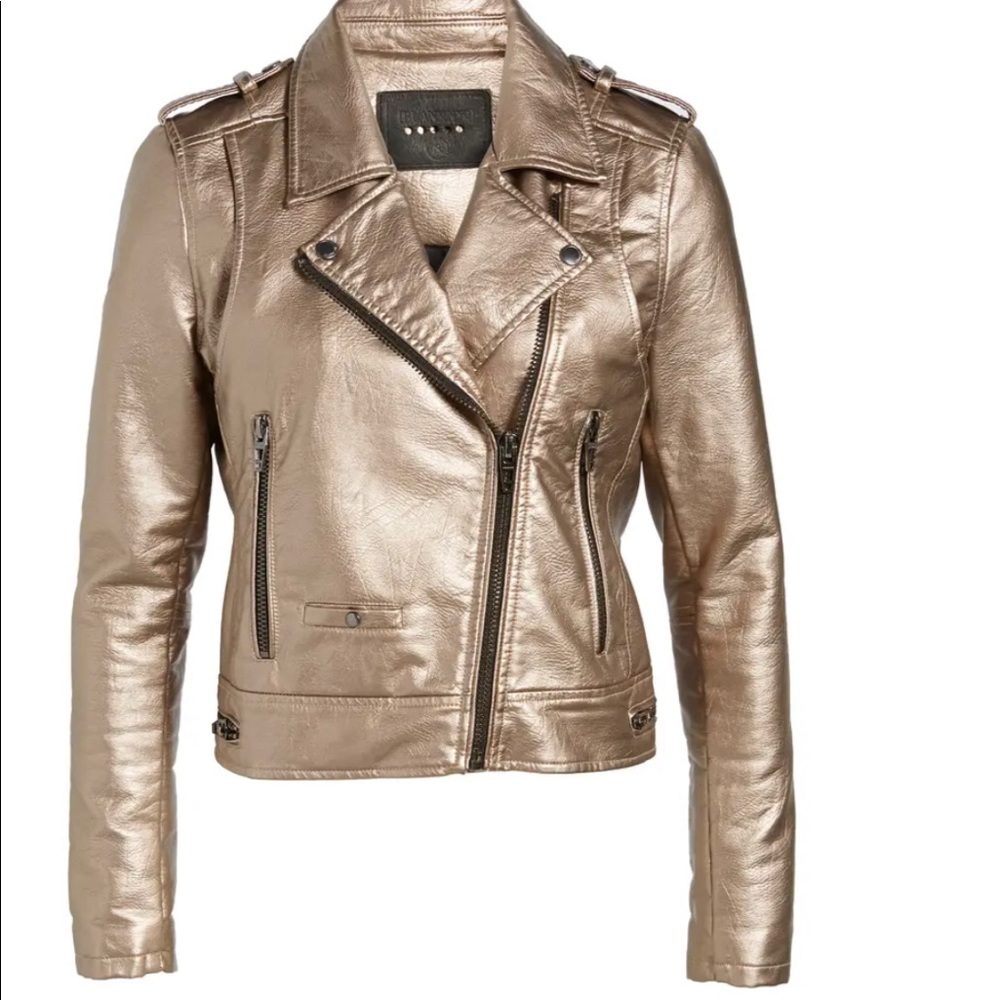 BlankNYC Gold Metallic Bike Jacket